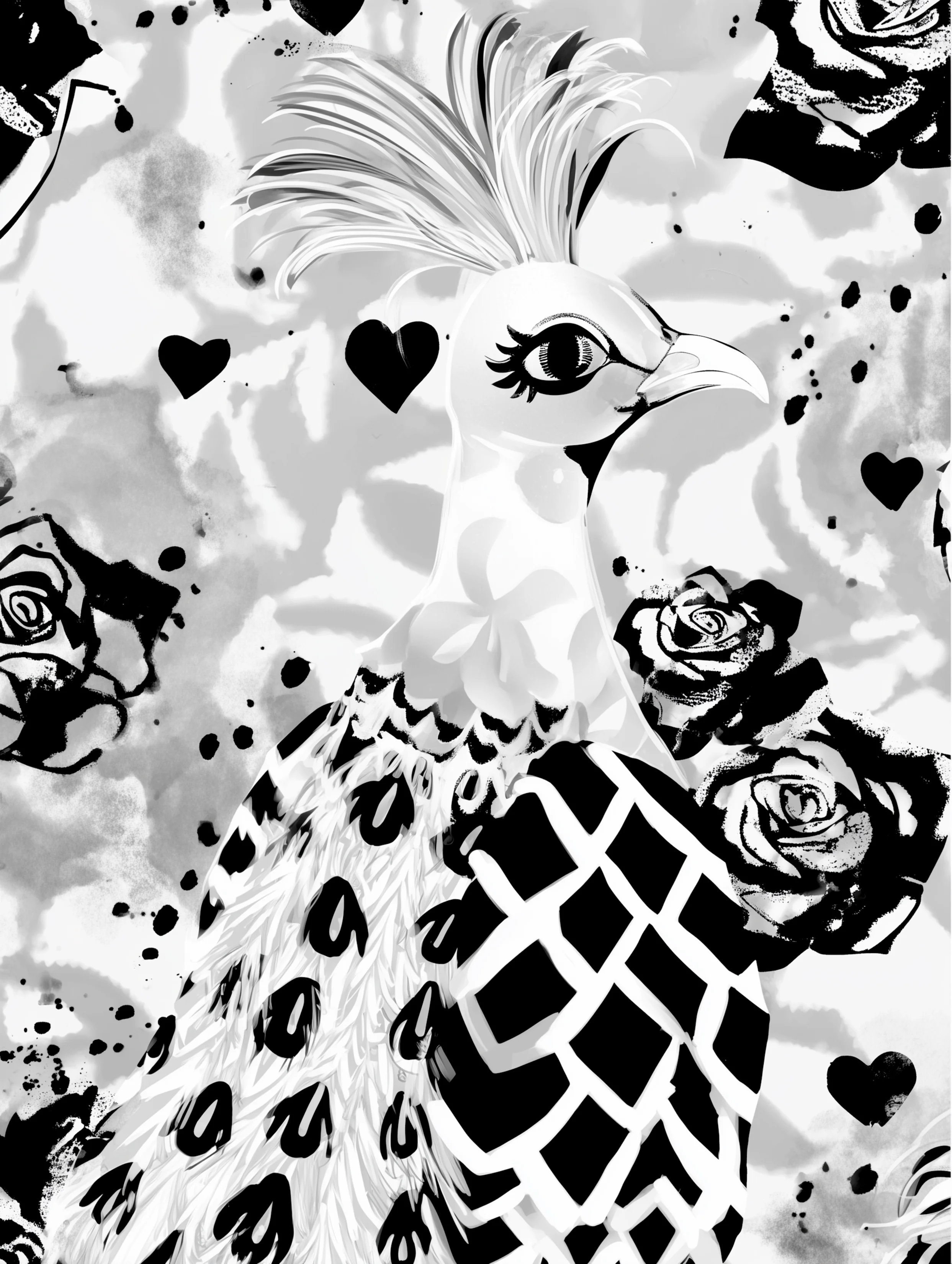 Free printable coloring page of peacock for adults featuring cartoony peacock coloring sheet